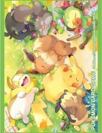 Pokemon Center Japan Exclusive Card Sleeves - Pikachu & Eevee "Thank you everyone"