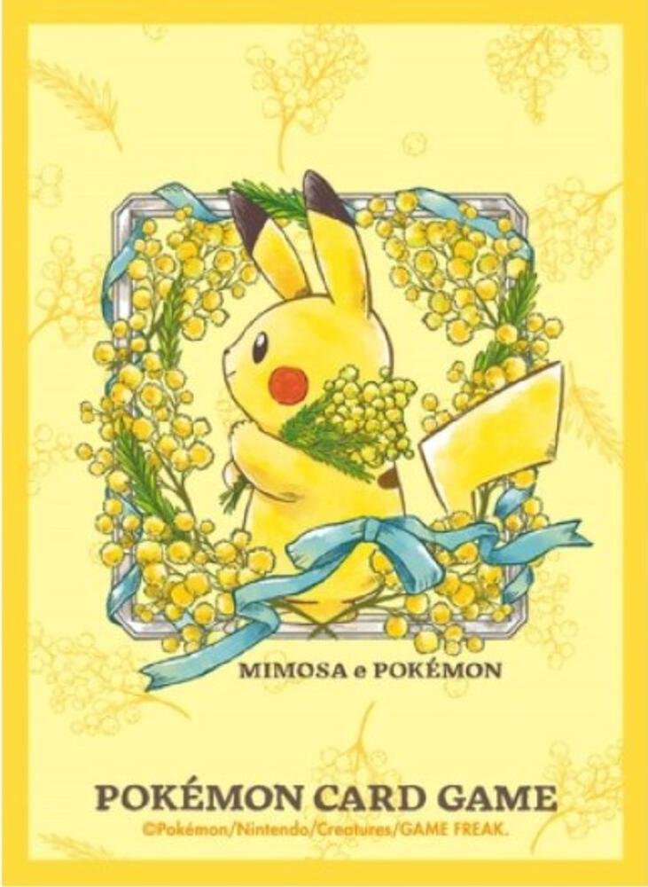 Pokemon Center Japan Exclusive Card Sleeves - Pikachu Spring Mimosa e Pokemon Pokemon Center Japan Exclusive Card Sleeves - Pikachu Spring Mimosa e Pokemon