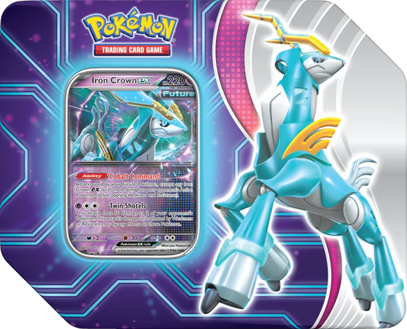 Pokemon - Paradox Destinies Tin - Iron Crown ex Pokemon - Paradox Destinies Tin - Iron Crown ex