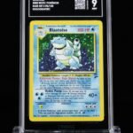Pokemon TCG Graded Card: 1999 Blastoise (Base Set 2) with Swirl English #002 TAG[X] 9