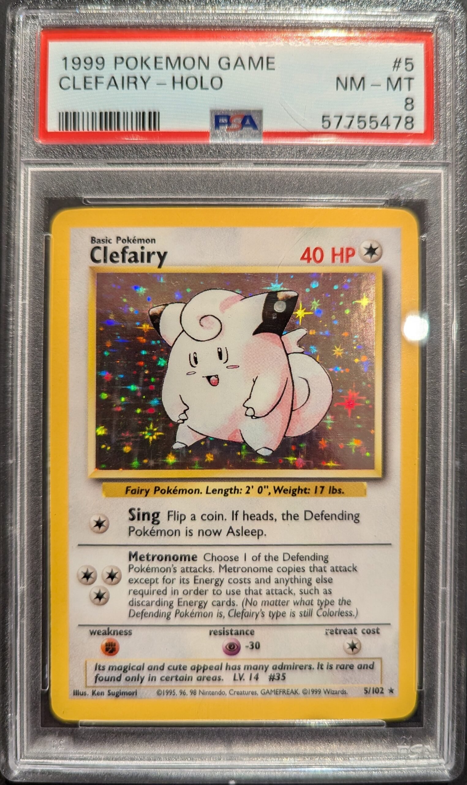Pokemon TCG Graded Card: 1999 Clefairy #005 English PSA 8 [2]