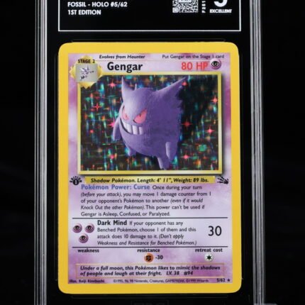 Pokemon TCG Graded Card: 1999 Gengar [1st Edition] English #5 TAG 5 [X]