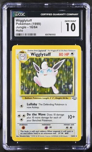 Pokemon TCG Graded Card: 1999 Jungle Wigglytuff English CGC 10 GEM Mint Pokemon TCG Graded Card: 1999 Jungle Wigglytuff English CGC 10 GEM Mint