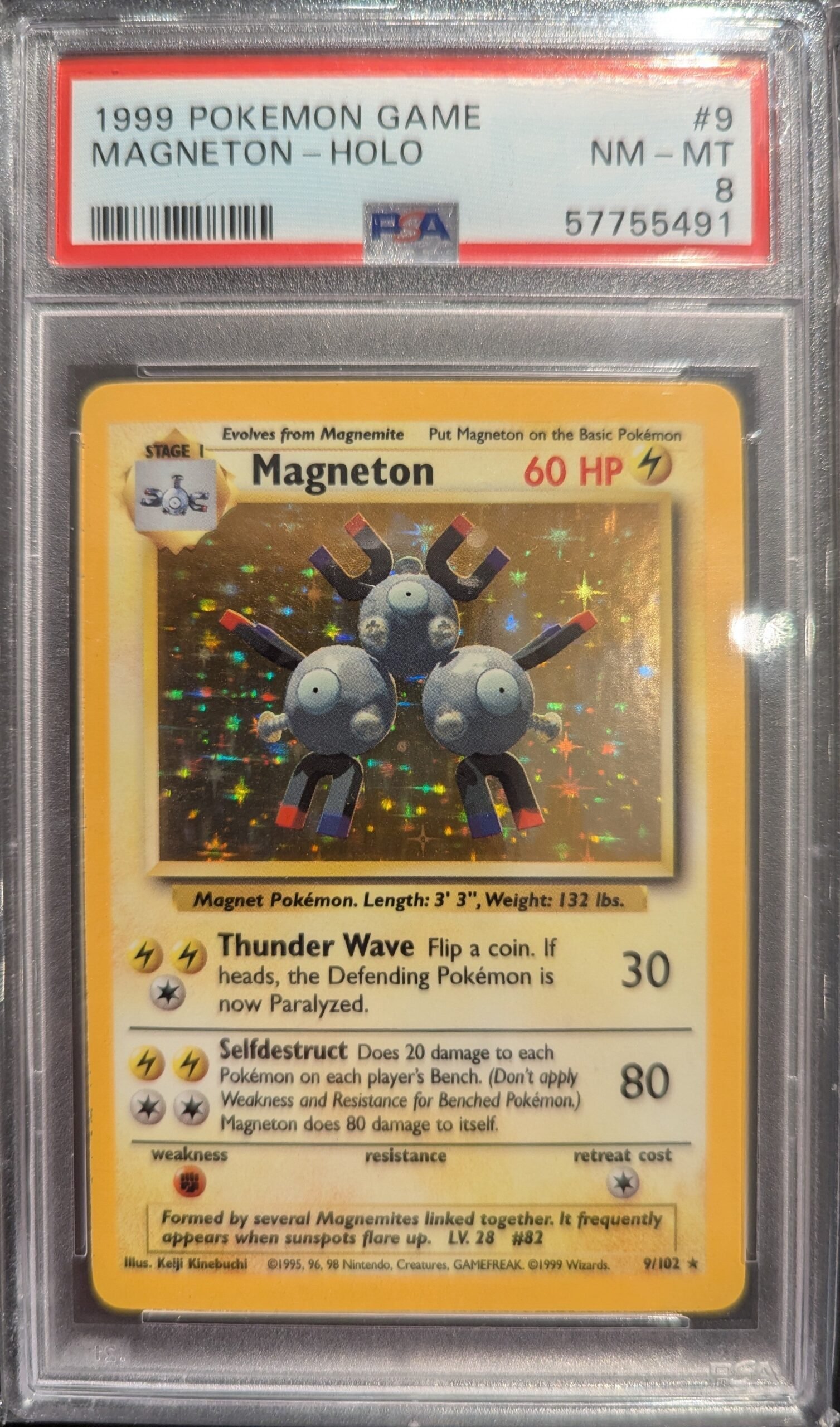 Pokemon TCG Graded Card: 1999 Magneton English #009 PSA 8