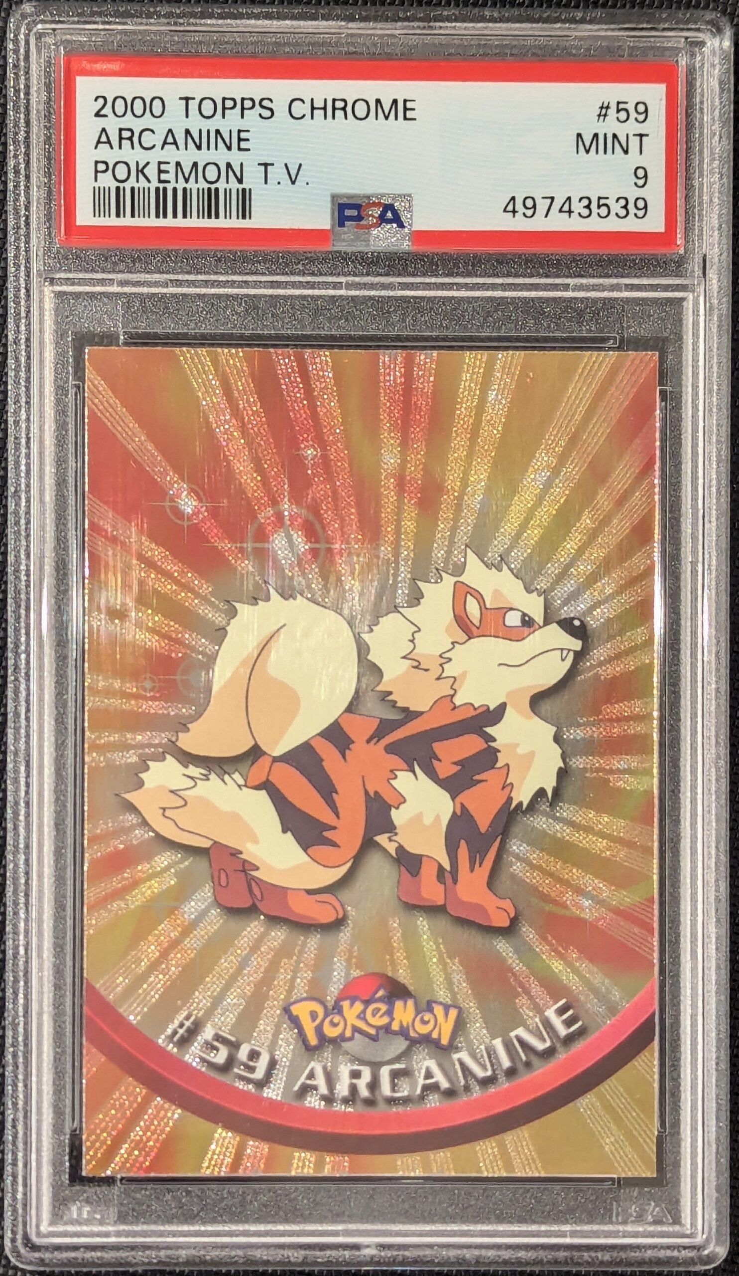 Pokemon TCG Graded Card: 2000 Arcanine TV #059 English PSA 9 Pokemon TCG Graded Card: 2000 Arcanine TV #059 English PSA 9