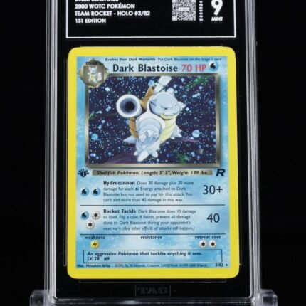 Pokemon TCG Graded Card: 2000 Dark Blastoise (1st Edition) English #003 TAG[X] 9