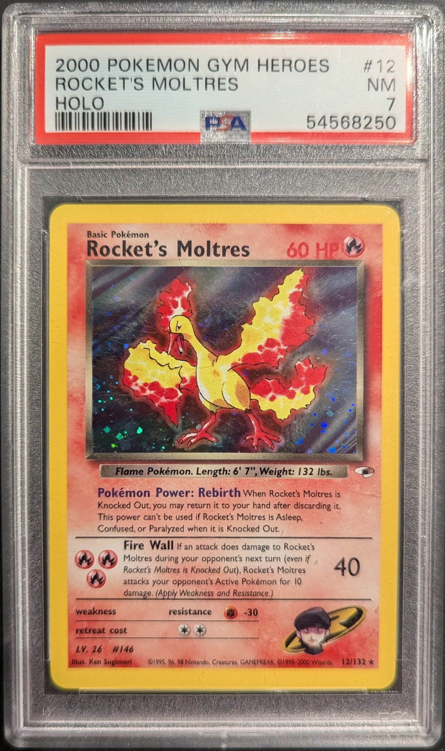 Pokemon TCG Graded Card: 2000 Rocket's Moltres #012 English PSA 7 Pokemon TCG Graded Card: 2000 Rocket's Moltres #012 English PSA 7