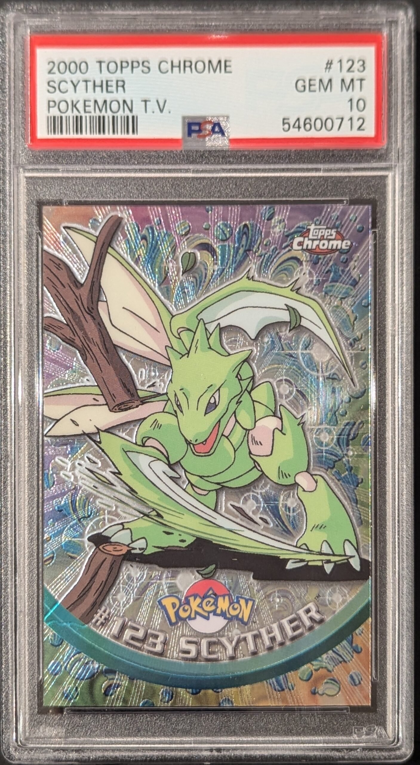 Pokemon TCG Graded Card: 2000 Scyther TV #123 English PSA 10 Pokemon TCG Graded Card: 2000 Scyther TV #123 English PSA 10