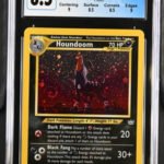 Pokemon TCG Graded Card: 2001 [Double Holo] Houndoom English CGC 8.5 (Left-Bottom Swirl)