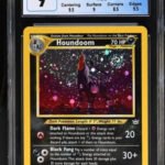 Pokemon TCG Graded Card: 2001 Houndoom English CGC 9 (Double Holo & Top Swirl)