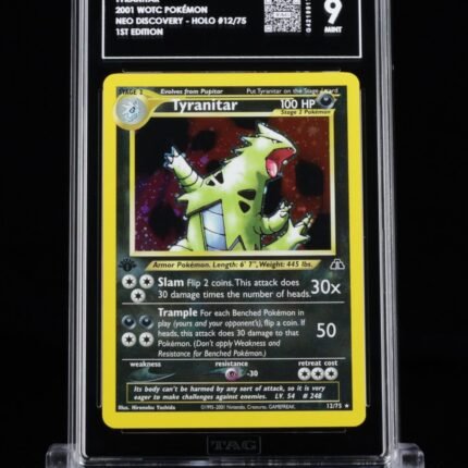 Pokemon TCG Graded Card: 2001 Tyranitar (1st Edition) English #012 TAG[X] 9