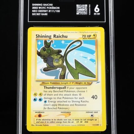 Pokemon TCG Graded Card: 2002 Shining Raichu English #002 TAG[X] 6