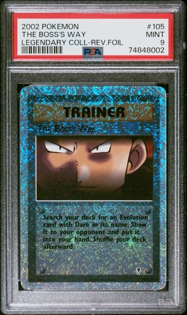 Pokemon TCG Graded Card: 2002 The Boss's Way #105 PSA 9 Pokemon TCG Graded Card: 2002 The Boss's Way #105 PSA 9