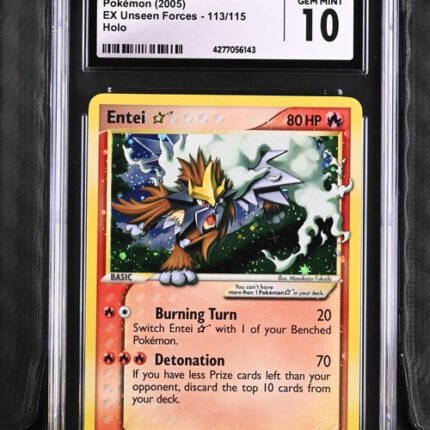 Pokemon TCG Graded Card: 2005 Gold Star Entei #113 CGC 10