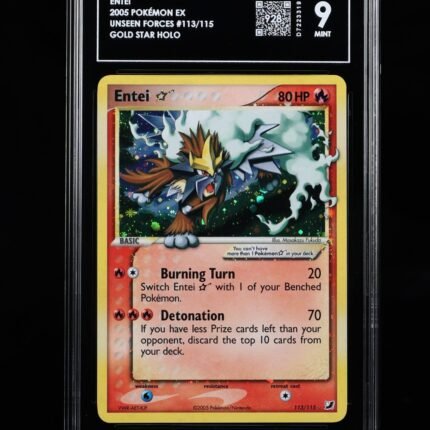 Pokemon TCG Graded Card: 2005 Gold Star Entei #113 TAG 9 [928]