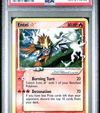 Pokemon TCG Graded Card: 2005 Gold Star Entei English #113 PSA 9