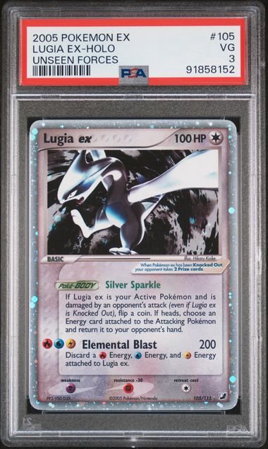 Pokemon TCG Graded Card: 2005 Lugia ex #105 English PSA 3 Pokemon TCG Graded Card: 2005 Lugia ex #105 English PSA 3