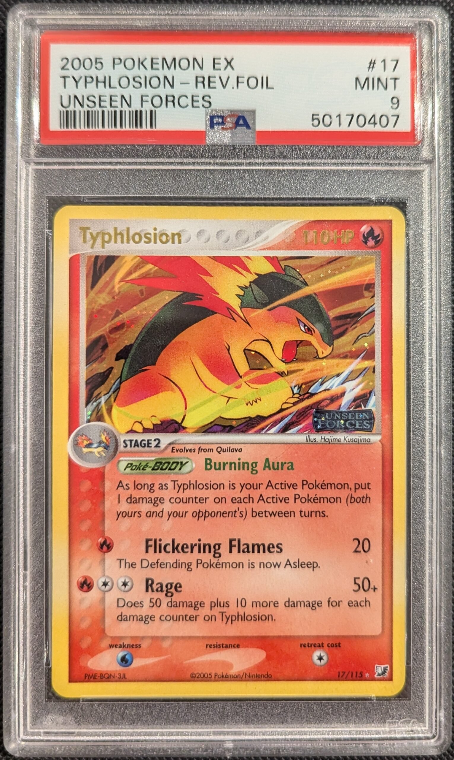 Pokemon TCG Graded Card: 2005 Typhlosion #017 English PSA 9 Pokemon TCG Graded Card: 2005 Typhlosion #017 English PSA 9