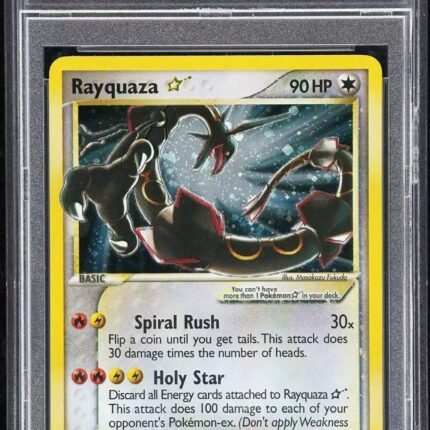 Pokemon TCG Graded Card: 2007 Gold Star Rayquaza PSA 10