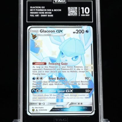 Pokemon TCG Graded Card: 2019 Glaceon GX English #SV55 TAG[X] 10