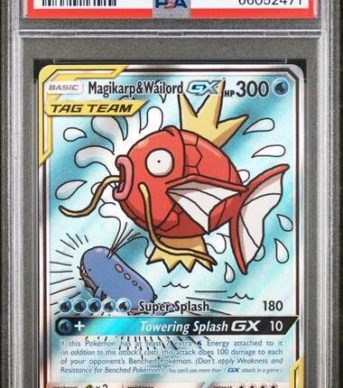 Pokemon TCG Graded Card: 2019 Magikarp & Wailord GX 161/181 PSA 10