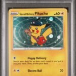 Pokemon TCG Graded Card: 2020 Special Delivery Pikachu SWSH074 PSA 8