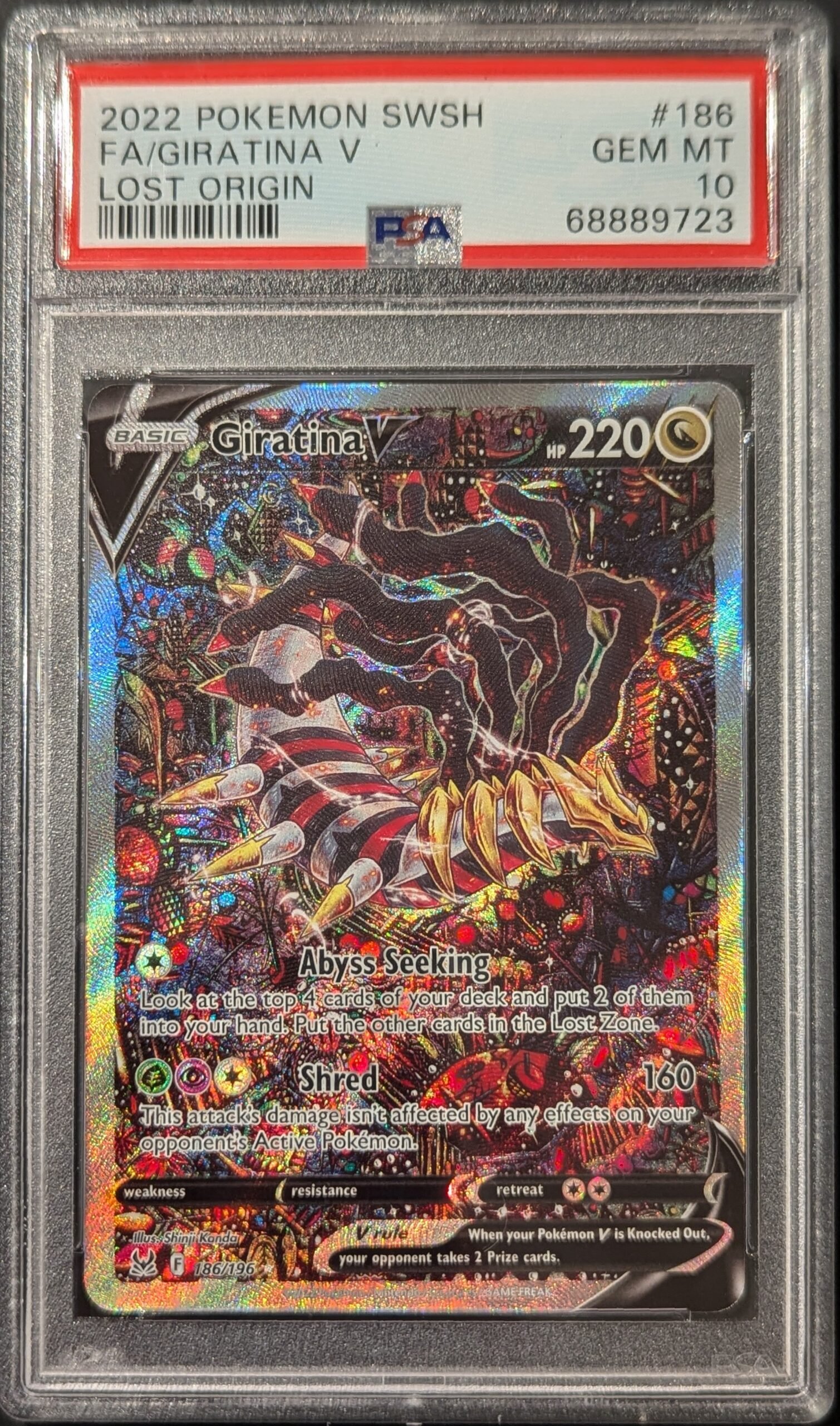 Pokemon TCG Graded Card: 2022 Giratina V English #186 PSA 10 Pokemon TCG Graded Card: 2022 Giratina V English #186 PSA 10