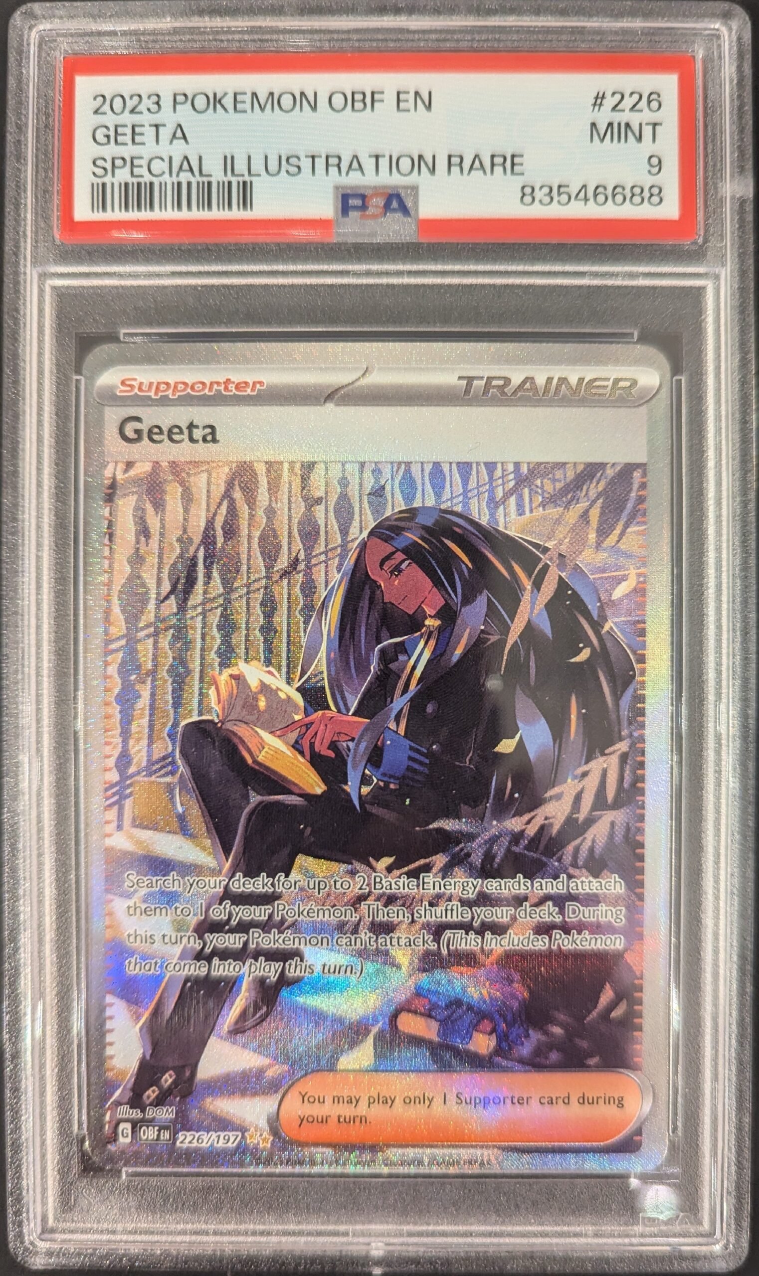 Pokemon TCG Graded Card: 2023 Geeta Trainer English #226 PSA 9 Pokemon TCG Graded Card: 2023 Geeta Trainer English #226 PSA 9