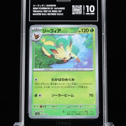 Pokemon TCG Graded Card: 2024 Leafeon [Masterball] Japanese #002 TAG 10
