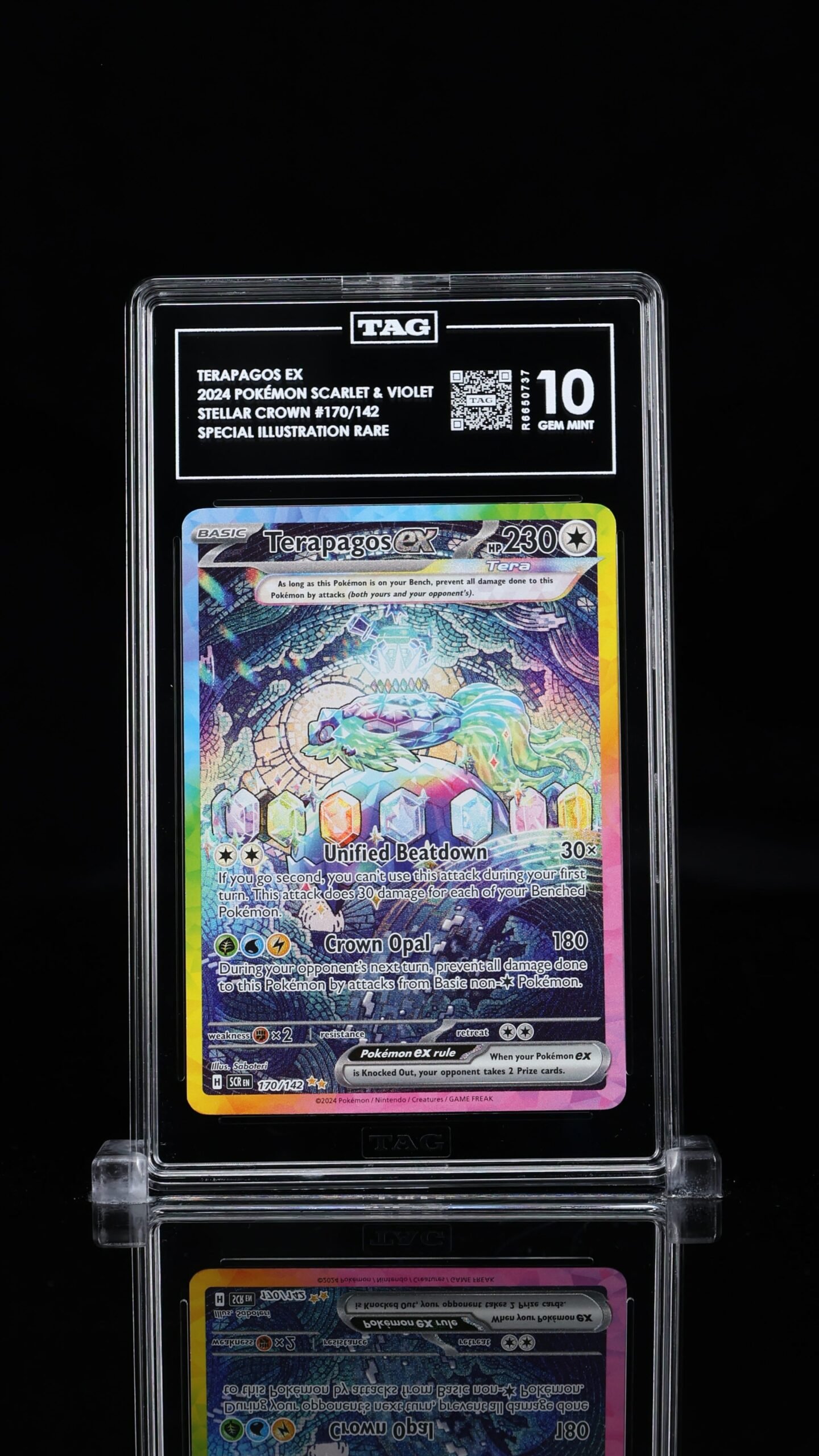Pokemon TCG Graded Card: 2024 Terapagos ex (SIR) English #170 TAG 10 Pokemon TCG Graded Card: 2024 Terapagos ex (SIR) English #170 TAG 10