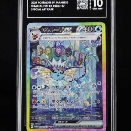 Pokemon TCG Graded Card: 2024 Vaporeon Ex Japanese #205 TAG 10 [X]