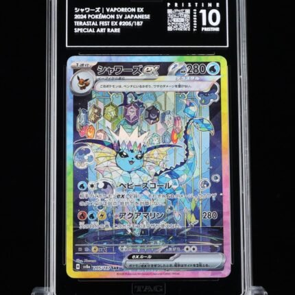 Pokemon TCG Graded Card: 2024 Vaporeon Ex Japanese #205 TAG[X] 10 PRISTINE