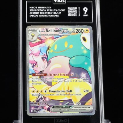 Pokemon TCG Graded Card: 2025 Iono's Bellibolt ex #183 TAG 9 [X]