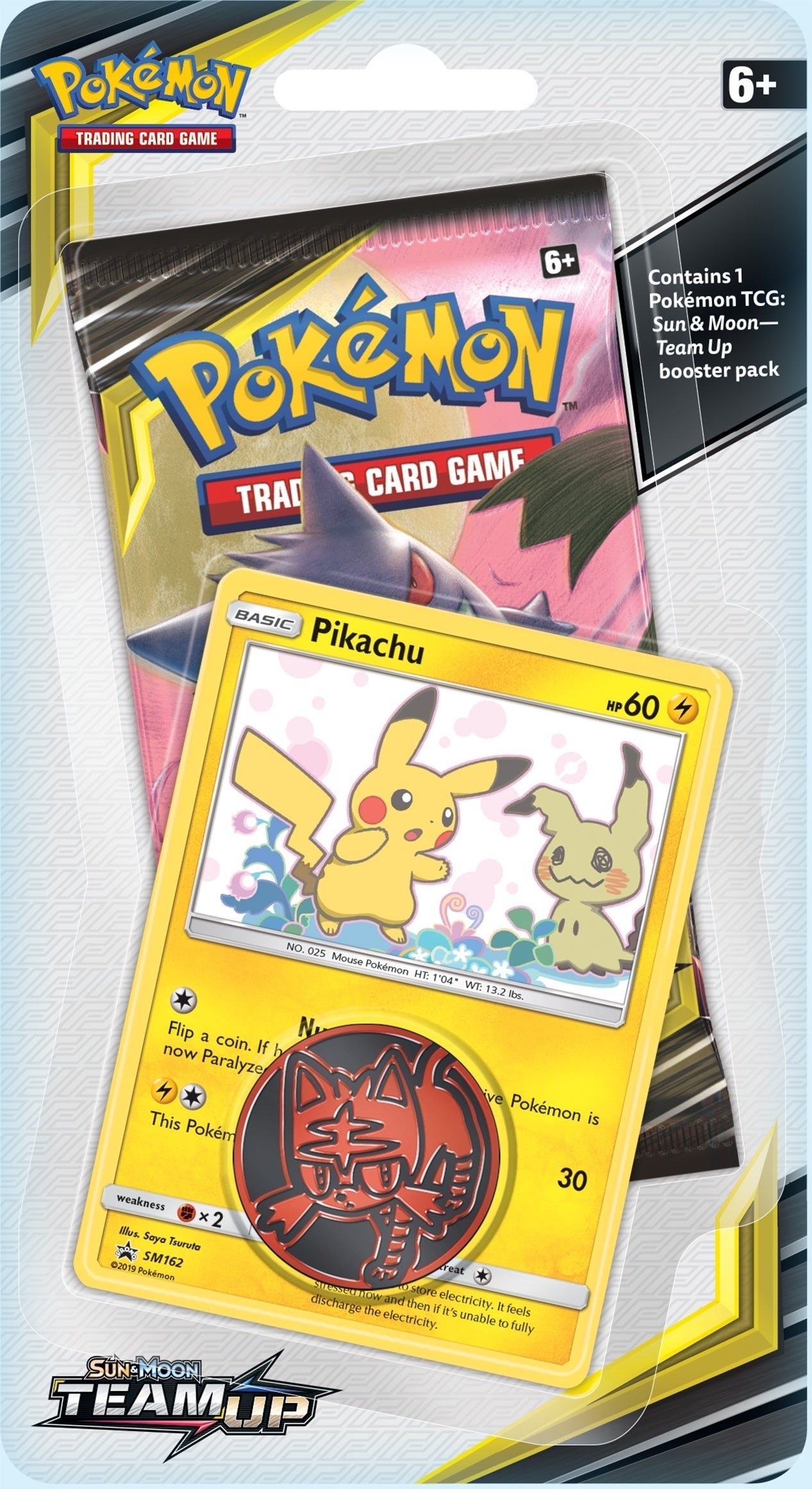 Pokemon TCG - Sun & Moon: Team Up Checklane Blister Pack - Pikachu Pokemon TCG - Sun & Moon: Team Up Checklane Blister Pack - Pikachu