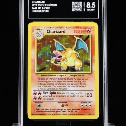 [SOLD] Pokemon TCG Graded Card: 1999 Charizard English #004 TAG[X] 8.5