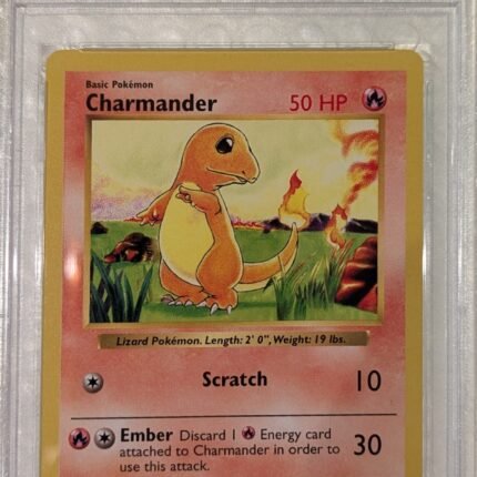 [SOLD] Pokemon TCG Graded Card: 1999 Charmander Shadowless #46 English PSA 9