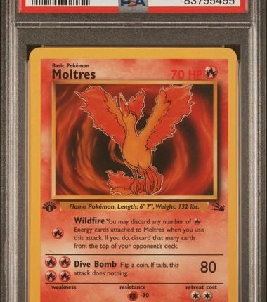 [SOLD] Pokemon TCG Graded Card: 1999 Moltres (1st Edition) #027 PSA 7
