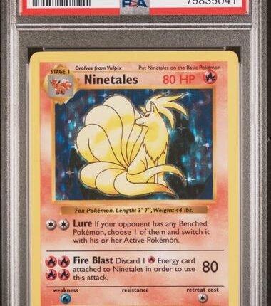[SOLD] Pokemon TCG Graded Card: 1999 Ninetales (Shadowless) #012 PSA 8