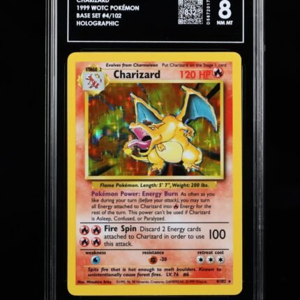 [SOLD] Pokemon TCG Graded Card: 2000 Charizard (Base Set) English #004 TAG[S] 8