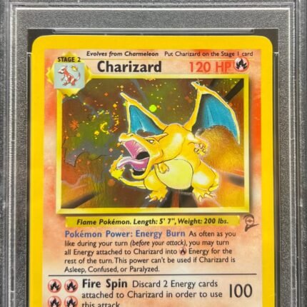 [SOLD] Pokemon TCG Graded Card: 2000 Charizard English #004 Base 2 PSA 9 [SWIRL]