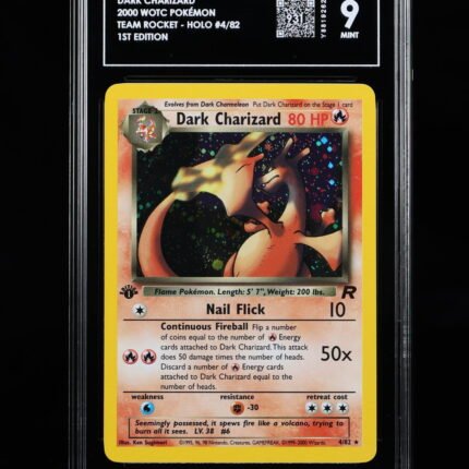 [SOLD] Pokemon TCG Graded Card: 2000 Dark Charizard [1st Edition] English #004 TAG[S] 9