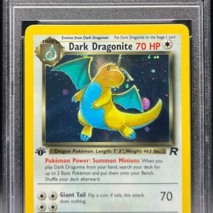 [SOLD] Pokemon TCG Graded Card: 2000 Dark Dragonite (1st Edition) English #005 PSA 8