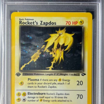 [SOLD] Pokemon TCG Graded Card: 2000 Rocket's Zapdos (1st Edition) #015 English PSA 8