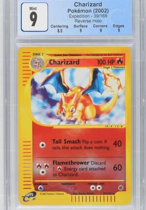 [SOLD] Pokemon TCG Graded Card: 2002 Charizard English CGC 9