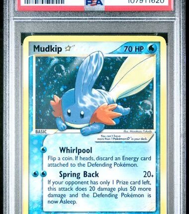 [SOLD] Pokemon TCG Graded Card: 2004 Gold Star Mudkip English #107 PSA 8