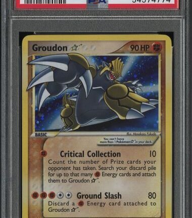 [SOLD] Pokemon TCG Graded Card: 2005 Gold Star Groudon English #111 PSA 9