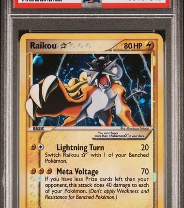 [SOLD] Pokemon TCG Graded Card: 2005 Gold Star Raikou English #114 PSA 9