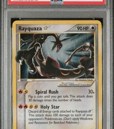 [SOLD] Pokemon TCG Graded Card: 2005 Gold Star Rayquaza English #107 PSA 7