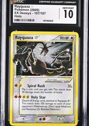 [SOLD] Pokemon TCG Graded Card: 2005 Gold Star Rayquaza English CGC 10