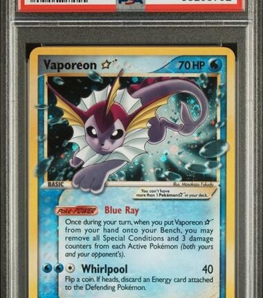[SOLD] Pokemon TCG Graded Card: 2007 Gold Star Vaporeon English #102 PSA 8